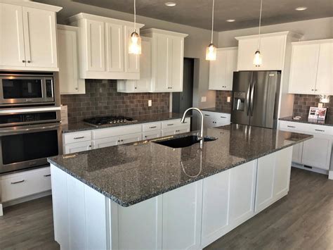 steel gray granite with oak cabinets|oak countertops with white cabinets.